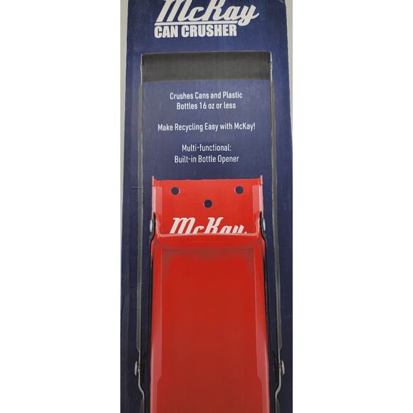Mckay Metal Can and Plastic Bottle Crusher & Opener Heavy Duty Wall Mounted Blk - Picture 3 of 7